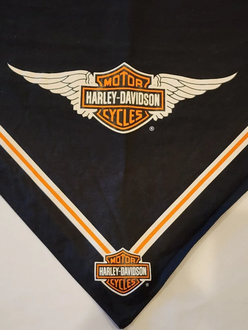Harley Davidson Biker 2000 Triangle Shaped Scarf Bandana BLACK excellent